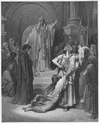 El juicio de Salomón de Gustave Dore
