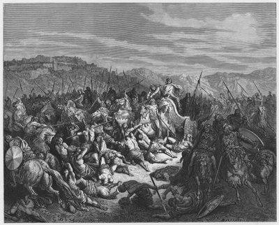 Biblia de Gustave Doré: Matanza de los sirios por los hijos de Israel de Gustave Dore