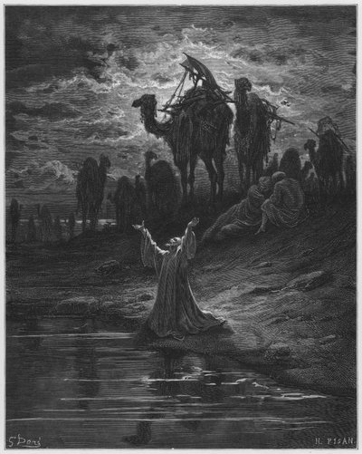 Biblia de Gustave Doré: La oración de Jacob de Gustave Dore