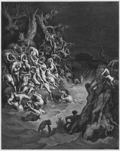 El mundo destruido por el agua de Gustave Dore