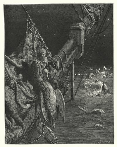 Ilustración de Gustave Dore para Rime of the Ancient Mariner de Coleridge (grabado) de Gustave Dore