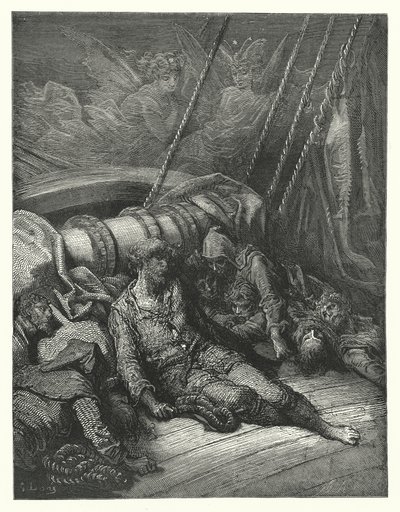 Ilustración de Gustave Dore para Rime of the Ancient Mariner de Coleridge (grabado) de Gustave Dore