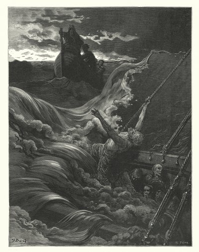 Ilustración de Gustave Dore para Rime of the Ancient Mariner de Coleridge (grabado) de Gustave Dore