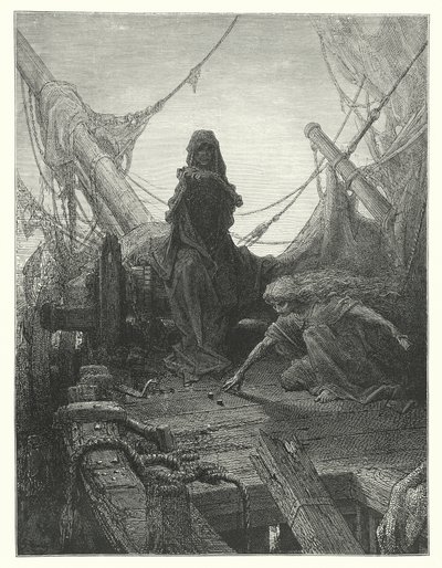 Ilustración de Gustave Dore para Rime of the Ancient Mariner de Coleridge (grabado) de Gustave Dore