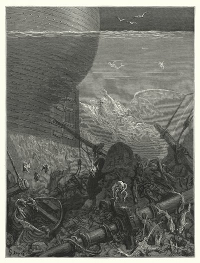 Ilustración de Gustave Dore para Rime of the Ancient Mariner de Coleridge (grabado) de Gustave Dore