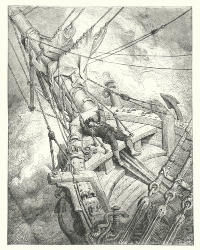 Ilustración de Gustave Dore para Rime of the Ancient Mariner de Coleridge (grabado) de Gustave Dore