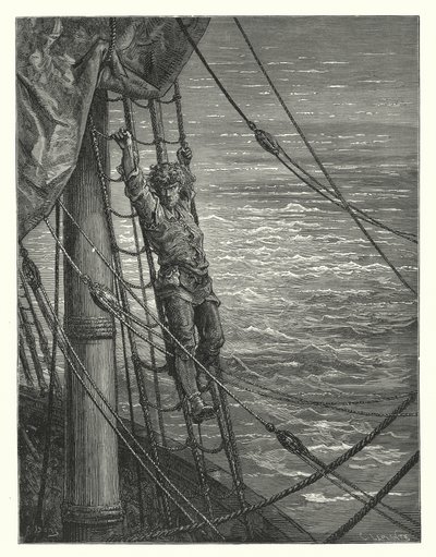 Ilustración de Gustave Dore para Rime of the Ancient Mariner de Coleridge (grabado) de Gustave Dore