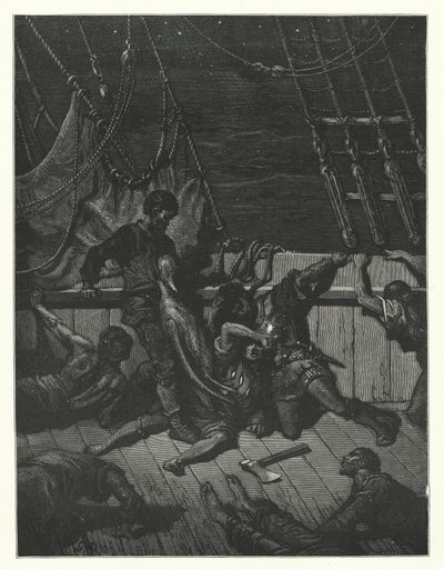 Ilustración de Gustave Dore para Rime of the Ancient Mariner de Coleridge (grabado) de Gustave Dore