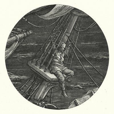Ilustración de Gustave Dore para Rime of the Ancient Mariner de Coleridge (grabado) de Gustave Dore