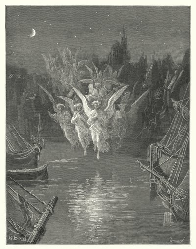 Ilustración de Gustave Dore para Rime of the Ancient Mariner de Coleridge (grabado) de Gustave Dore