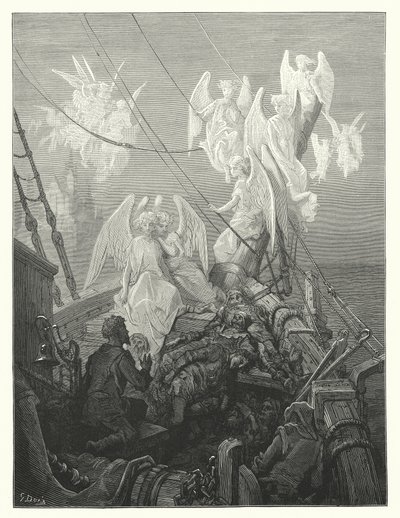 Ilustración de Gustave Dore para Rime of the Ancient Mariner de Coleridge (grabado) de Gustave Dore