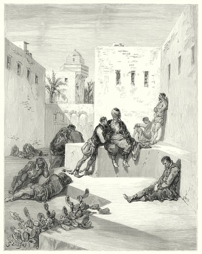 Don Quijote de Gustave Doré: "Finalmente decidí confiar en un renegado de Murcia, que me había mostrado grandes pruebas de su amabilidad" de Gustave Dore