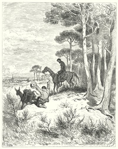 Don Quijote de Gustave Doré: "¡Oh, mi tan anhelado hogar!" (grabado) de Gustave Dore