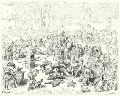 Don Quijote de Gustave Doré: "El pobre Sancho siguió a su amo con el corazón pesado" de Gustave Dore