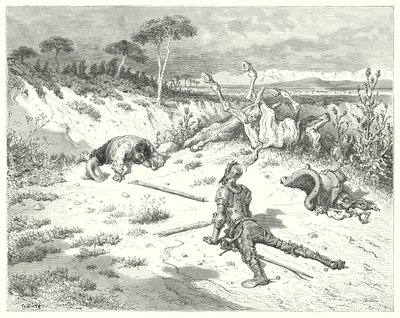 Don Quijote de Gustave Doré: "Sancho, siempre he oído decir que hacer un favor a los villanos es como echar agua al mar" de Gustave Dore