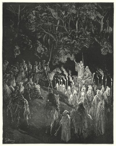 Don Quijote de Gustave Doré: "La figura con la túnica se levantó" de Gustave Dore