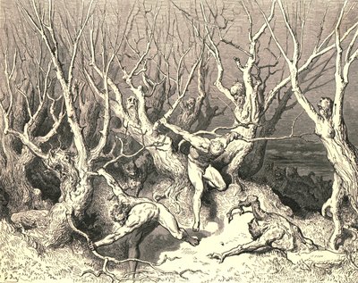¡Apresúrate ahora, gritó el primero, ahora apresúrate muerte!, c. 1890 de Gustave Dore