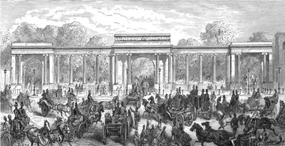 Hyde Park Corner - Entrada de Piccadilly, 1872 de Gustave Dore