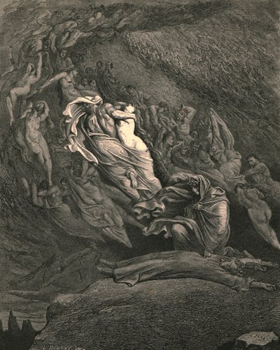 Yo, por compasión desmayado, parecía no estar lejos de la muerte, c1890 de Gustave Dore