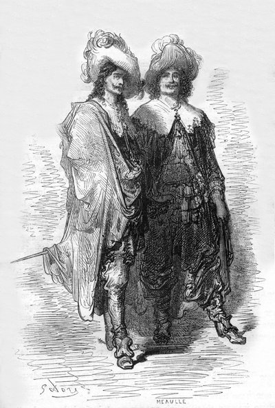 Ilustración de Gustave Dore del libro Captain Fracasse de TheophileGautier de Gustave Dore