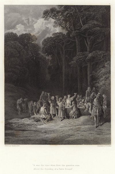 Ilustración para Vivien por Alfred Tennyson de Gustave Dore