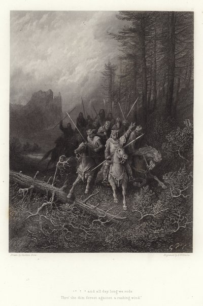 Ilustración para Vivien de Alfred Tennyson de Gustave Dore