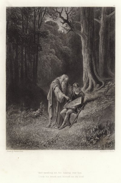 Ilustración para Vivien de Alfred Tennyson de Gustave Dore