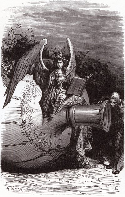 Ilustración de Gustave Dore para las obras completas de François Rabelais: la botella de buceo (quinto libro) de Gustave Dore