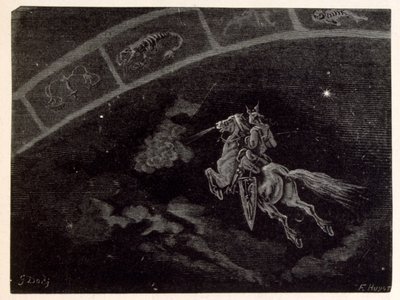Ilustración del signo zodiacal Escorpio. de La legende de Croque-Mitaine. de Gustave Dore