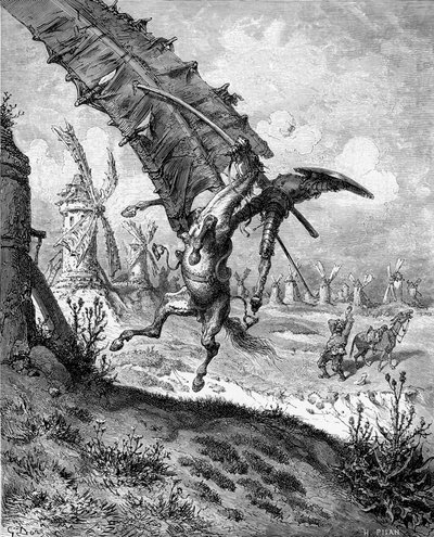 Ilustración del libro Don Quijote de la Mancha por M. de Cervantes de Gustave Dore