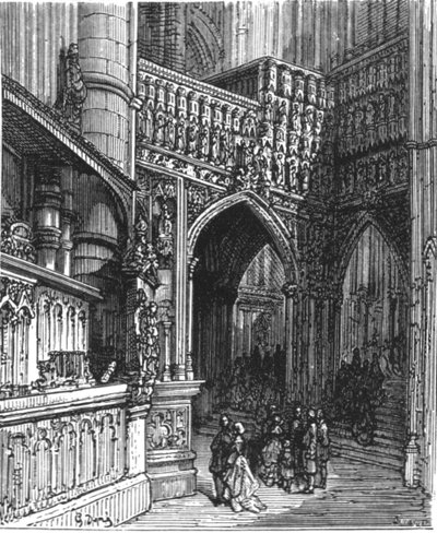 En la Abadía - Westminster de Gustave Dore