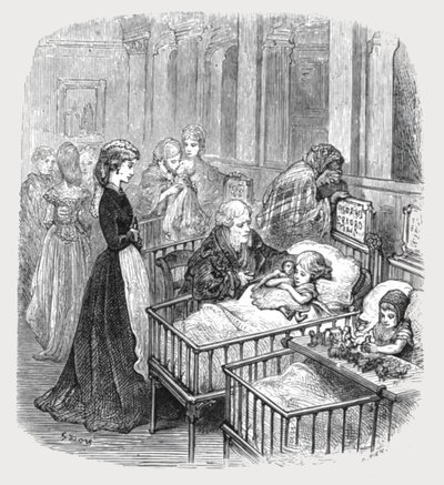 Pacientes del hospital infantil de Gustave Dore