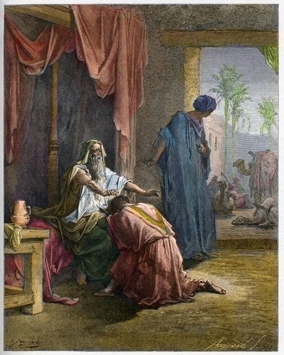 Isaac bendice a Jacob - Génesis (27) de Gustave Dore