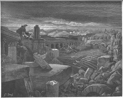 Visión de Isaías de la Destrucción de Babilonia de Gustave Dore