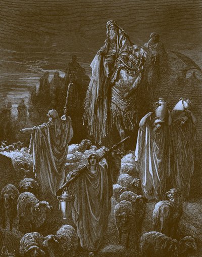 Jacob viajando a Egipto de Gustave Dore