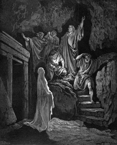 Jesús resucitando a Lázaro de su tumba de Gustave Dore