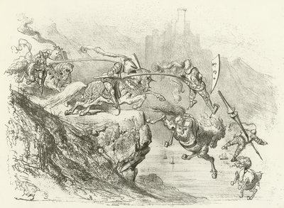 Caballería Andante en el Siglo XII (grabado) de Gustave Dore