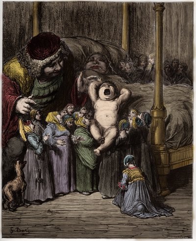 El nacimiento de Gargantúa - ilustración de 