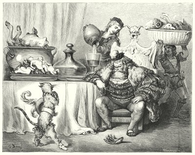 Le Maitre Chat ou le Chat Botté; El Gato con Botas de Gustave Dore
