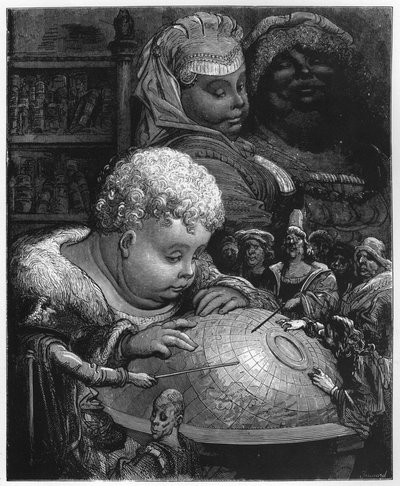 La educación de Gargantúa - ilustración de 