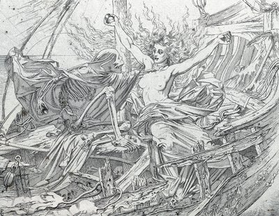 La vida y la muerte sortean el destino de la tripulación de Gustave Dore