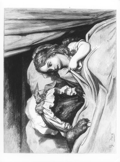 Caperucita Roja y el Lobo, ilustración de 