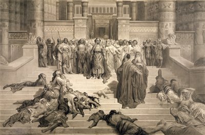 Moisés ante el faraón de Gustave Dore