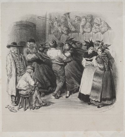 Obras musicales de Ernest Doré: Recuerdo de Alsacia, Danza alsaciana - Página de título de Gustave Dore