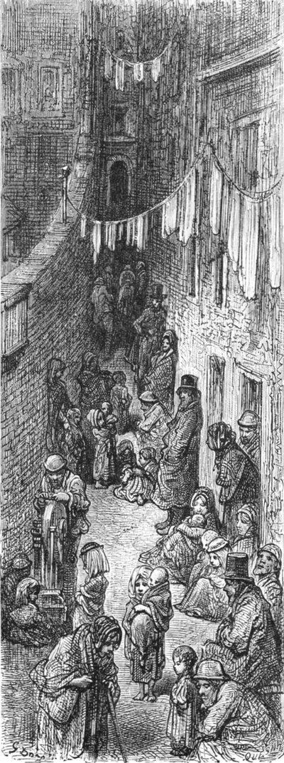 Orange Court - Drury Lane, 1872 de Gustave Dore