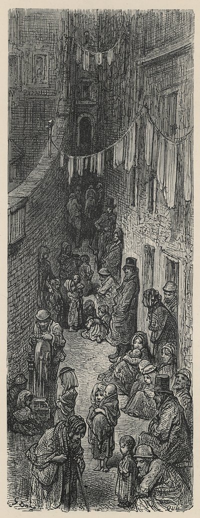Orange Court, Drury Lane de Gustave Dore