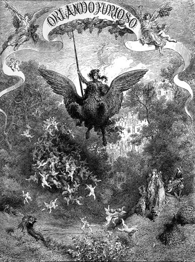 Orlando Furioso de Ludovico Ariosto, portada de Gustave Dore
