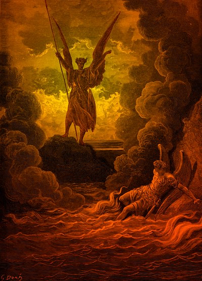 El Paraíso Perdido: Satanás y Belcebú por Doré de Gustave Dore