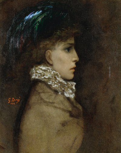 Retrato de la actriz Sarah Bernhardt de Gustave Dore