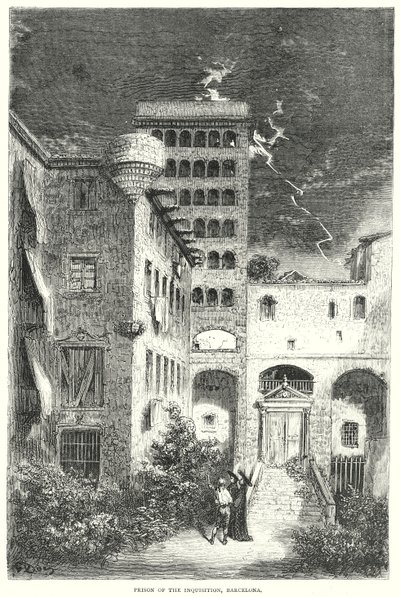 Prisión de la Inquisición, Barcelona (grabado) de Gustave Dore